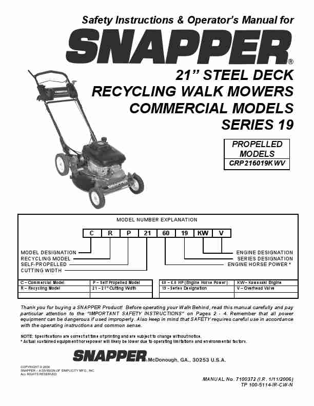 Snapper Lawn Mower CRP216019KWV-page_pdf